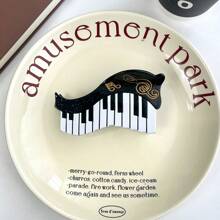 Pince à cheveux de luxe en acétate pour violoncelle et contrebasse, design minimaliste de note de piano et de saxophone. Pince à cheveux haute queue de cheval. Accessoires de cheveux transfrontaliers, pinces à cheveux, pinces à mâchoire, pinces à cheveux, clips à cheveux, clips à cheveux pour les tenues de vacances des femmes en automne et en hiver - Multicolore - Voir 18