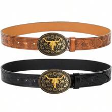 1 bucă cureaua cu cataramă occidentală în stil gotic punk street style cowboy, accesoriu casual potrivit pentru purtarea zilnică, petreceri și sărbători