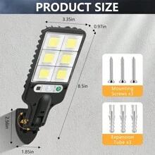 4/8Pcs 99000LM Solar Street Lights Motion Sensor Security Solar Flood Lights Outdoor Road Wall Lamp With 3 Lighting Modes For Front Door, Garden, Yard, Garage, Path - Solar Wall Lights - 2個 - 查看 8