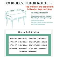 1 块圆形图案彩色桌布，防水防油矩形桌布，甜美风格，适合餐厅和家庭使用 - 彩色 - 查看 3