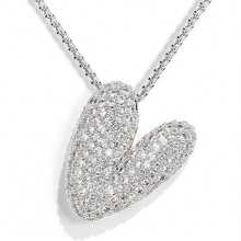 1入鑲嵌泡泡字母金鍍吊墜項鍊,26個字母供男女日常佩戴