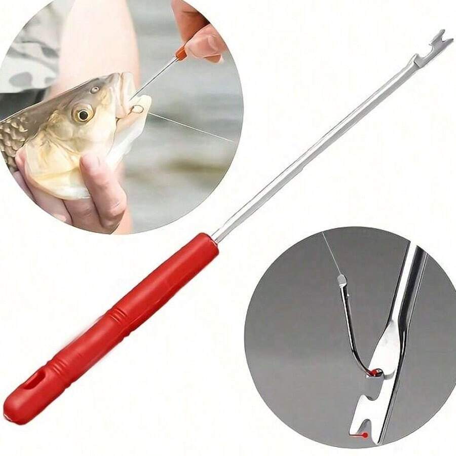 1pc T-Shaped Fish Hook Remover Separator Fishing Hook Retriever Tool, Fishing Accessories - Multicolor - View 1