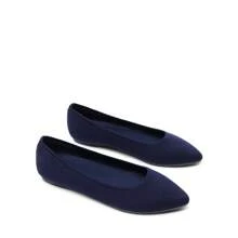 Women's Knit Dress Pointed Toe Flats Ballet Comfort Soft Slip On Casual Flat Shoes For Work Office Business