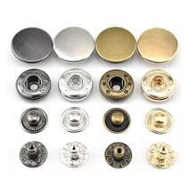 100 Sets Metal No Sewing Snap Fastener Button Press Stud Leather Bag Clothes Jacket Repair Rivet DIY
