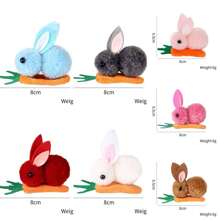 7 Pcs Easter Bunny Toys, Cartoon Rabbit Decorations, Suitable For Holidays & Mother's Day Gifts, Assorted Colors
