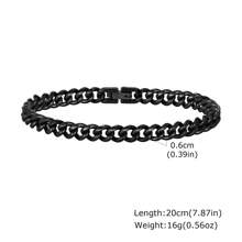 1 Stück minimalistisches Edelstahl Panzerkette Armband, Silber/Gold/Schwarz, modisches Geschenk für den besten Freund des Mannes