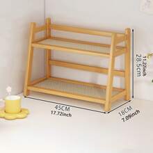 Mini Compact Bookcase, Kitchen Tea & Coffee Cup Pot Storage Display Rack
