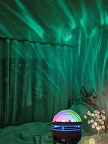1 bucă Aurora LED pentru proiector, telecomandă RGB, potrivită pentru proiector de lumină de noapte pentru dormitor, proiector de stele, decor pentru camere pentru adulți, teatru acasă, decor cadou, camping, decor de nuntă, cadou cu lampă de proiecție magică, petrecere de vacanță, decorațiuni interioare, cadou de Crăciun
