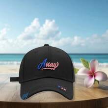 Women Baseball Cap, Embroidery Letters Adjustable Hat Ponytail Baseball Hat For Casual Daily - Black - View 3