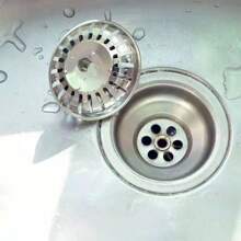 Filtro de substituição de aço inoxidável 1/2 peças 80 mm para pia de cozinha, escorredor de água, rolha de drenagem, filtro, decoração de banheiro, decoração de outono, volta às aulas