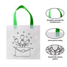6/12 piezas Bolsas de regalo del Día de la Madre, paquete de bolsas de regalo personalizables DIY con el tema "La Mejor Mamá", manualidades hechas a mano, suministros para decoración de fiestas para liberar la creatividad (excluyendo marcadores de colores) - Multicolor - Ver 5