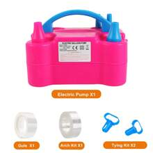 AOYI 1 Pc Electric Air Balloon Pump, 600W Portable Dual Nozzle Electric Balloon Inflator For Christmas Birthday New Year Wedding Party Decoration - EU C Type Plug(220-240V) - View 9