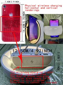 Caricatore senza fili 3 in 1, con luce ambiente e altoparlante Bluetooth - Altoparlante Bluetooth multifunzionale con vari LED RGB per illuminazione d'atmosfera, supporta slot per schede, chiavetta USB, radio e altro