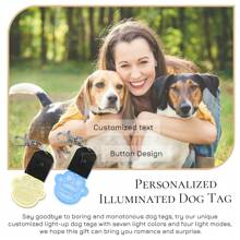 1PC Light Up Dog Paw Tag - Color Changing - Stocking Stuffer - LED Bone Tag - Acrylic Name Tag