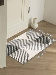1 pieza Alfombra de pasillo estilo minimalista moderno color gris, de terciopelo cristalino, 1000 g/㎡, rectangular, antideslizante lavable, decoración del hogar, adecuada para sala de estar, cocina, comedor, oficina, todas las estaciones