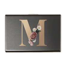 Metal Card Box Holds 6 Card Cases Men RFID Blocking Metal Slim Wallet Credit Card Holder Slim Wallets Money Bag Card Cover Initial Name A To Z Letter Printing Anti-Scan Credit Card Holder Thin ID Case - Black - View 8