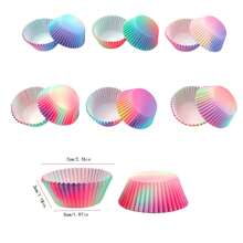 LIFETALK LIFETALK New Arravie Dreamy Colors Paper Cupcake Liners Wedding Birthday Christmas Cup Cake Cups Paper Muffin Cups