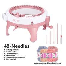 QJH 22-Needles / 48-Needles DIY Knitting Machine, Perfect For Weaving Scarf, Sweater, Hat & Sock Knitter, Ideal Gift For Handmade Knitting & Crochet Creative Art Handicraft Project - Pink - View 14