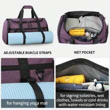 Borsone Palestra Uomo Donna 40-55L Impermeabile Borsone da Viaggio Grande con Asciugamano Palestra e Scomparto Scarpe Duffel Bag Borsa Sportiva Nuoto