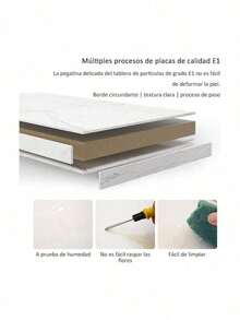 Mueble Recepción Con Puertas Para Oficina Comercial Moderno - Marrón - Ver 3