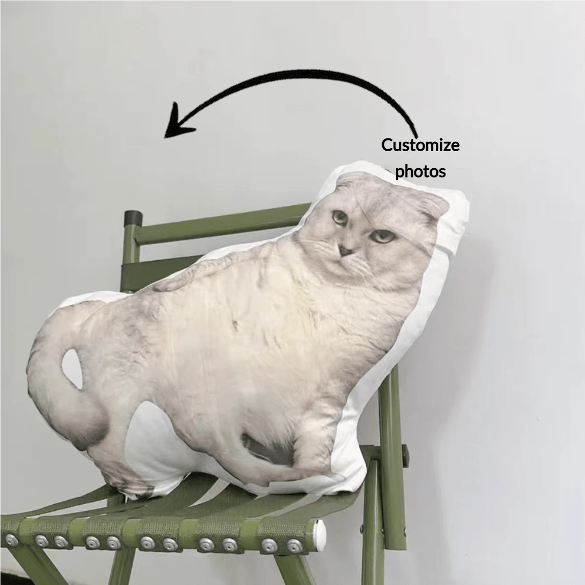 定制宠物照片毛绒靠垫 - 个性化 3D 双面印刷，适用于客厅、沙发、床和汽车 - 送给宠物爱好者的独特纪念礼物 - 混合颜色 - 上傳圖片客製化抱枕 - 查看 1