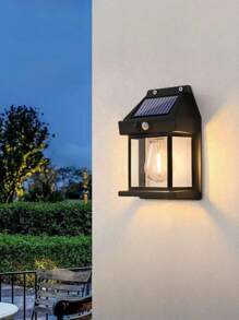 1/2 piezas Luz de pared solar con sensor impermeable, ángulo de visión de 120°, luz de pared solar, luz de pared LED con sensor de movimiento, carga automática desde el anochecer hasta el amanecer, encendido/apagado automático para jardín, camino, porche o valla exterior