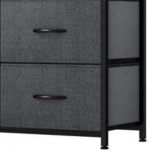 Yitahome Commode, 8 Tiroirs en Tissu Commode Chambre Meuble de Rangement, Cadre en Métal,pour Chambre à Coucher, Salon,Gris Profond - Noir Gris - Voir 9