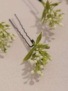 12 pezzi Set assortito di eleganti fermagli per capelli/mollette minimalisti per vacanze estive, accessori per San Valentino, accessori per capelli da matrimonio - Multicolore - Visualizzare 6
