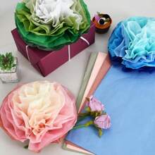 20 张鼠尾草绿色薄纸、包装纸、礼品袋薄纸、14 英寸 X 20 英寸礼品包装薄纸散装适用于 DIY 工艺品礼品包装生日婚礼节日纸花 - 抹茶綠 - 查看 5