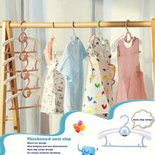 20-5 piezas Perchas de plástico antideslizantes, perchas para armario con diseño antideslizante, aptas para ropa de recién nacido, pantalones de niño pequeño, perchero, almacenamiento y organización