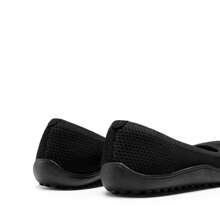 Women's Ballet Flats, Wide Toe Box Knit Flats For Women With Arch Support, Comfortable Slip On Dressy Travel Work Business Office Shoes For Women - Black - View 6