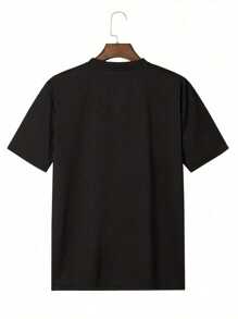 Nicholls State University Colonels Large 630623 Funny Men's Short Sleeve Graphic T-Shirt - Black - View 2
