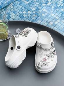 Fashionable Versatile Comfortable Breathable Girls' Slip-On Durable Princess Flat Perforated Shoes