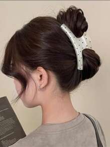 3 Pezzi di Fermagli per capelli con perle finte lucide e pois bianchi, di alta qualità, dimensioni grandi ed eleganti, accessori per capelli, pinze per capelli