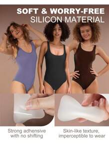 Pegatinas invisibles sin costuras de silicona para la zona íntima, cubierta adhesiva delgada para partes privadas para natación, yoga, mallas para evitar bultos visibles - Multicolor - Ver 6