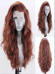 Women Gold Lace Front Wig, Synthetic Lace Front Wig With White Hair, Pre-Plucked Hairline Synthetic Wig For Party