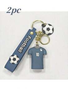 1 peça/2 peças Chaveiro Modelo de Camisa de Futebol Moda, Presente para Fã de Esportes Casual, Adequado para Namorado Presentes de Natal/Dia dos Namorados, Acessórios de Carro, Encantos de Bolsa, Acessórios de Bolsa Escolares, Góticos Fofos Y2k, Porta-Crachás