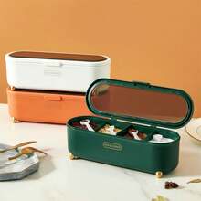 Seasoning Box Set, Spice Jars Bottles Condiment Storage Containers Household Kitchen Supplies With Sealed Multi-Compartments (4 Spoons Included)