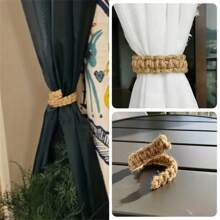 Curtain Tieback,Woven Curtain Clip Strap, Curtain Tie Rope Braided Curtain Clip Curtain Holdback For Bedroom Living Room Home Decor,Easy Install Multipurpose,Other Material Curtain Holdback