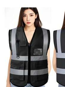 High Visibility Security Working Reflective Vest Personalized Construction Traffic Outdoor Cycling Wear For Men Woman
