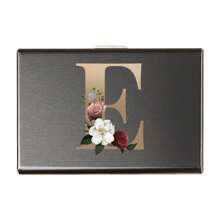 Metal Card Box Holds 6 Card Cases Men RFID Blocking Metal Slim Wallet Credit Card Holder Slim Wallets Money Bag Card Cover Initial Name A To Z Letter Printing Anti-Scan Credit Card Holder Thin ID Case - Black - View 29