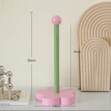 Paper Towel Holder, Paper Towel Holder Countertop For Kitchen Bedroom And Bathroom, Home Decor-(Tulip/Flower)1/2pcs - Pink - View 3