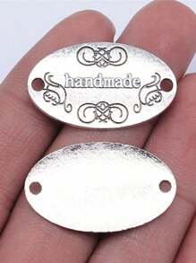 金属复古标签 DIY 包包衣服帽子缝纫标签服装配饰复古银青铜合金标签包包 DIY 配饰手工制作字母标签纽扣合金吊坠标签纽扣用于 DIY 珠宝制作缝纫服装装饰，金属纽扣标签吊坠 DIY 工艺手工制作配件工艺装饰手工服装配饰装饰 DIY 手工服装标签，DIY 珠宝配饰吊坠