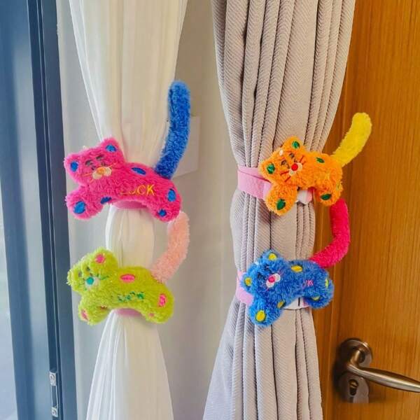 Accessori per decorazione di stanza, fermatenda con pupazzo a tema cartoni animati, fermatenda a fiore carino, accessorio per decorazione domestica