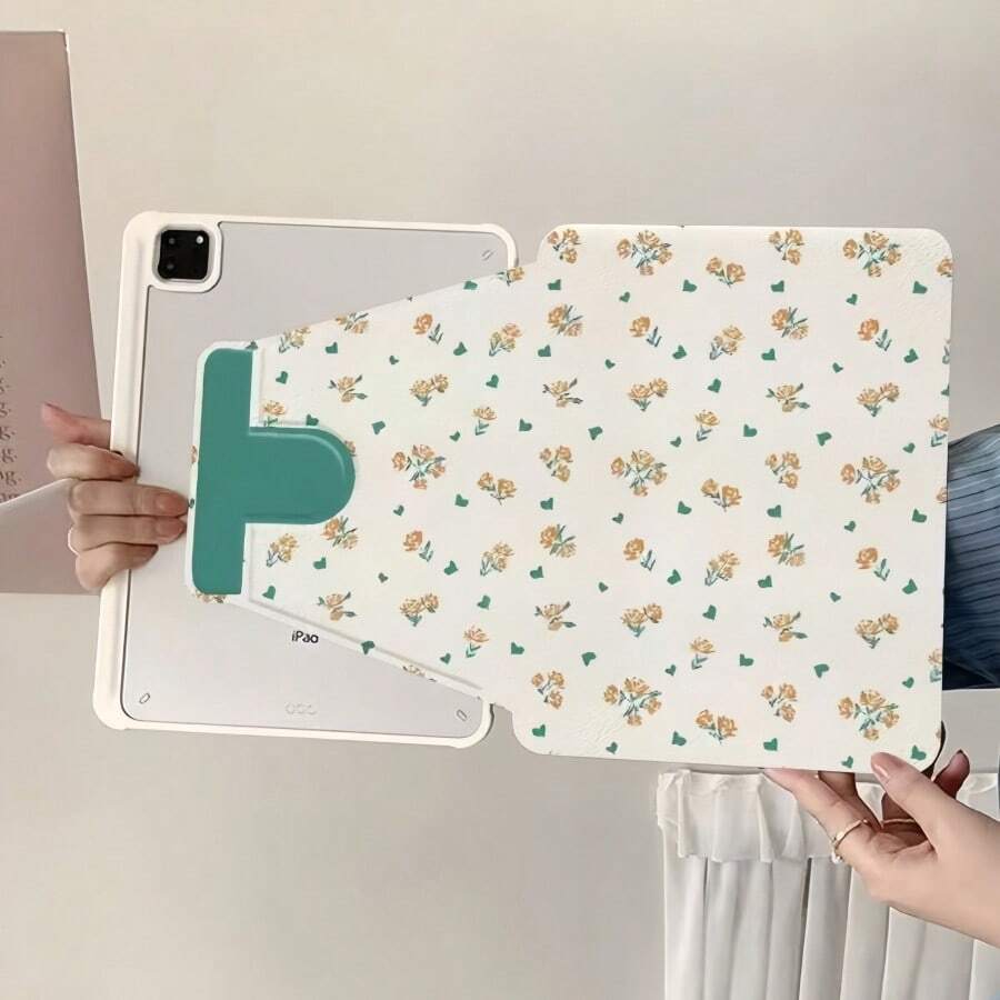 Flower 1pc Minimalist Ditsy Floral Pattern Tablet Sleeve Case Compatible With Ipad Pro 11 2024/10.9/Air 4/5/6/10.2/10th/9.7/10.5, Sleep/Wake Feature