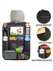 1pc Car Seat Back Storage Bag, Backseat Car Organizer, Car Storage Organizer, Car Seat Organizer, Car Accessories For Toys Drinks Books Storage