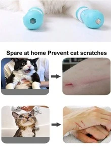 Four Adjustable Claw Sets Designed To Protect Scratches From Hair, Bathing And Shaving. These Rain Boots Prevent Bites And Scratches, And Include Bathing, Claw Trimming, And Headgear To Prevent Licking During Feeding