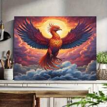 DIY - Glorieuze adelaar, ontwerp met gespreide vleugels, ronde acryl diamantschilderset, geschikt voor volwassen beginners, decoratie voor thuis en cadeaus, volledige boor, alleen voor kunstenaars, zonder lijst, handgemaakte ontspanning