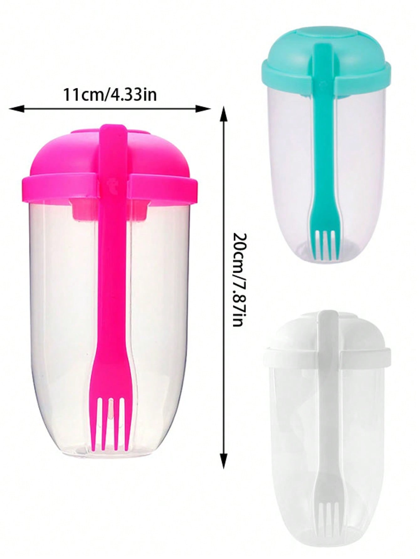 1 طقم وعاء سلطة الإفطار، حاوية وعاء طعام محمول للف...