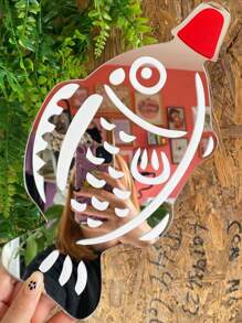1PC Sojasaus Vis Spiegel Sushi Vis Spiegel Thuis Ambachten Ornamenten Creatieve Decoratieve Spiegel Muurdecoratie